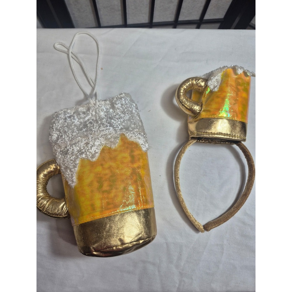 Oktoberfest costume beer mug purse & headband set